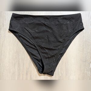 PINK Victoria's Secret Black Textured Bikini Bottom 💓 - XL - Preloved